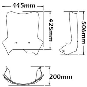 Parabrisas tipo adv alta proteccion BMW F700GS 2012-2018 Â· 3
